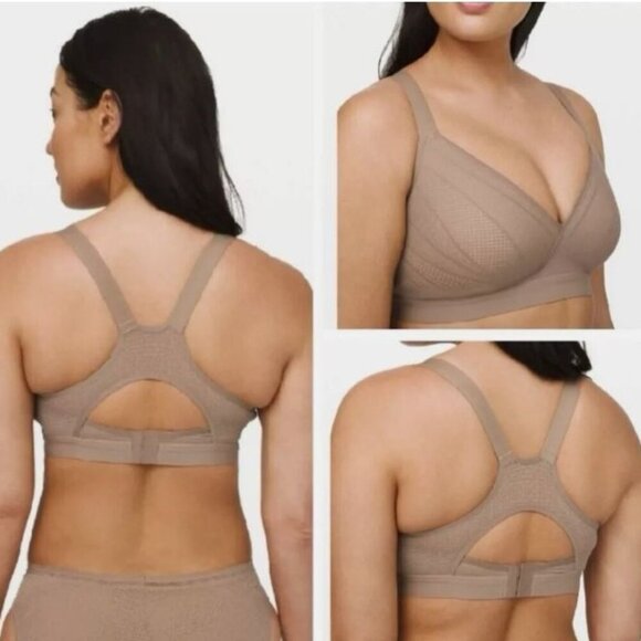 Lululemon Awake to Lace Bra Size 36C Nude Racerback Athletic Breathable